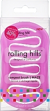 Парфумерія, косметика Компактний гребінець для швидкого сушіння волосся, рожевий - Rolling Hills Compact Brush Maze