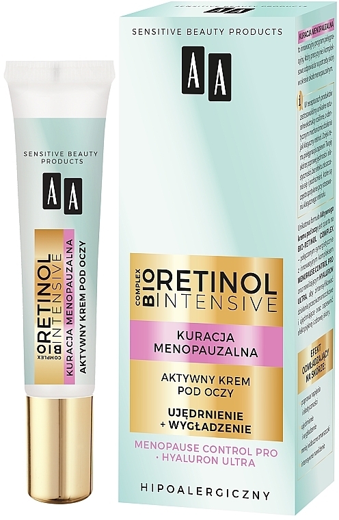 Активний крем для очей "Зміцнення + розгладжування" - AA Retinol Intensive — фото N2