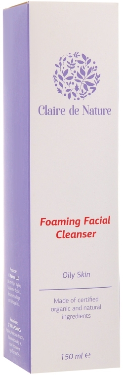 Пенка для умывания для жирной кожи - Claire de Nature Foaming Facial Cleanser For Oily Skin — фото N3