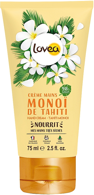 Крем для рук «Моної» - Lovea Hand Cream Tahiti Monoi — фото N1