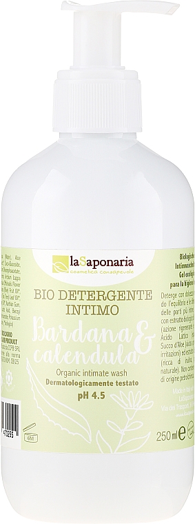 Гель для интимной гигиены - La Saponaria Burdock & Calendula Intimate Wash 