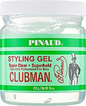 Парфумерія, косметика Гель для укладання волосся, надпрозорий - Clubman Pinaud Super Clear Styling Gel For Men