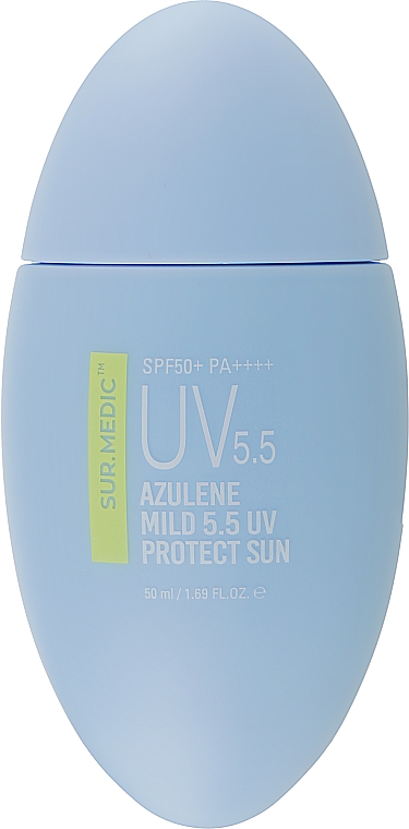 Солнцезащитный крем для лица с азуленом - Neogen Sur.Medic Azulene Mild 5.5 UV Protect Sun Cream SPF50+ PA++++ — фото N1