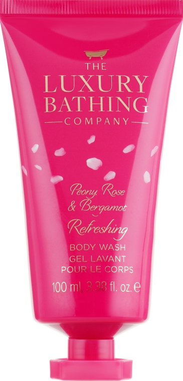 Набор - Grace Cole The Luxury Bathing Peony, Rose & Bergamot (sh/gel/100ml + b/cr/50ml + bag + sponge) — фото N5