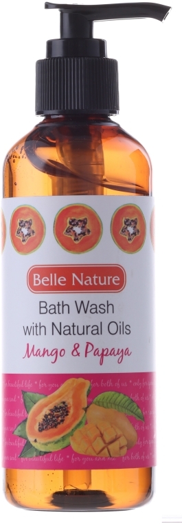 Гель для душа с ароматом манго и папайи - Belle Nature Bath Wash Mango & Papaya — фото N1