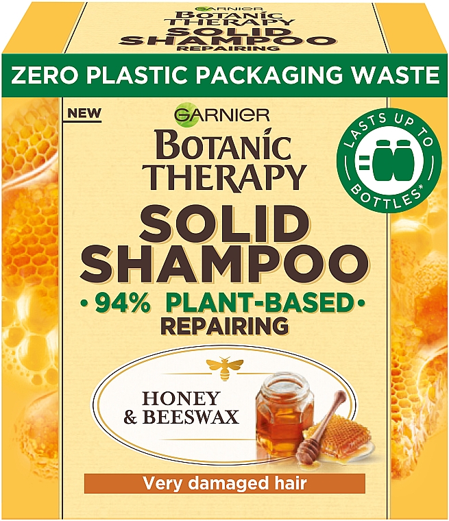 Твердый шампунь для очень поврежденных, секущихся волос "Мед и Пчелиный воск" - Garnier Botanic Therapy Solid Shampoo  — фото N3