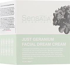 Парфумерія, косметика Зволожувальний крем для обличчя "Герань" - Sensatia Botanicals Just Geranium Facial Dream Cream