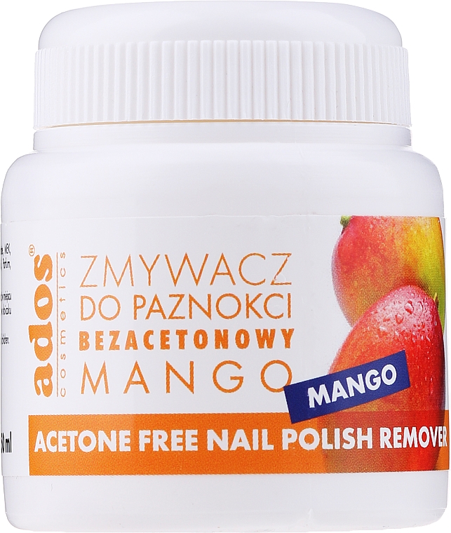 Рідина для зняття лаку "Манго" з губкою - Ados Acetone Free Nail Polish Remover — фото N1