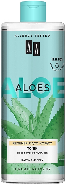 Тонік для обличчя, з екстрактом алое - AA Cosmetics Aloes Tonic