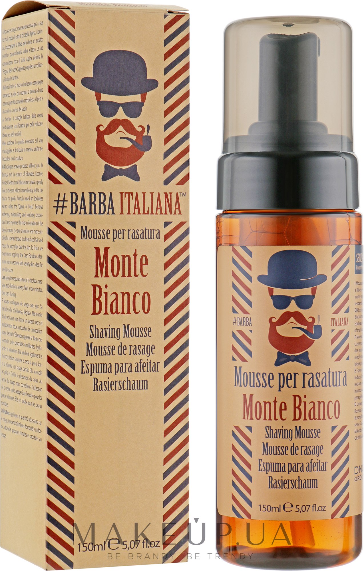 Мусс-пена для бритья - Barba Italiana Monte Bianco — фото 150ml