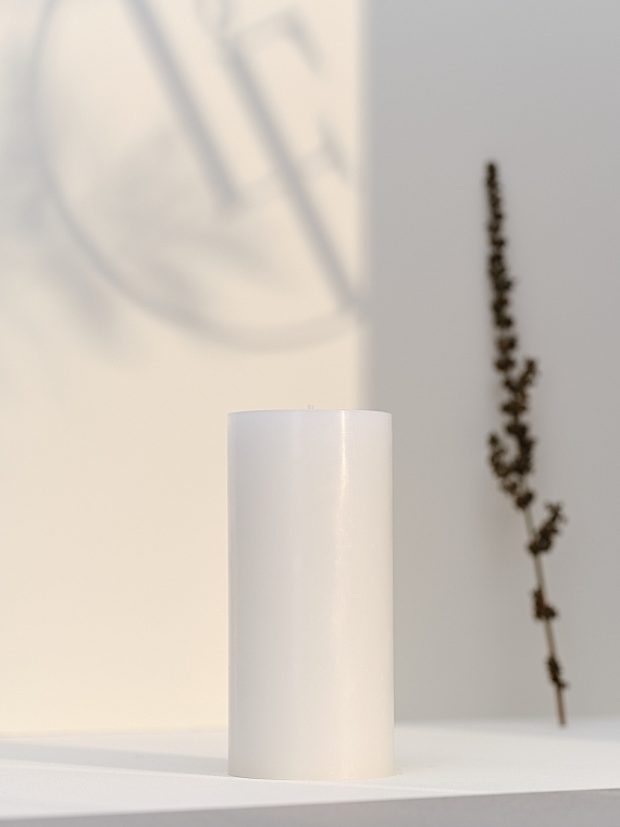 Свеча-цилиндр, диаметр 7 см, высота 15 см - Bougies La Francaise Cylindre Candle White — фото N2