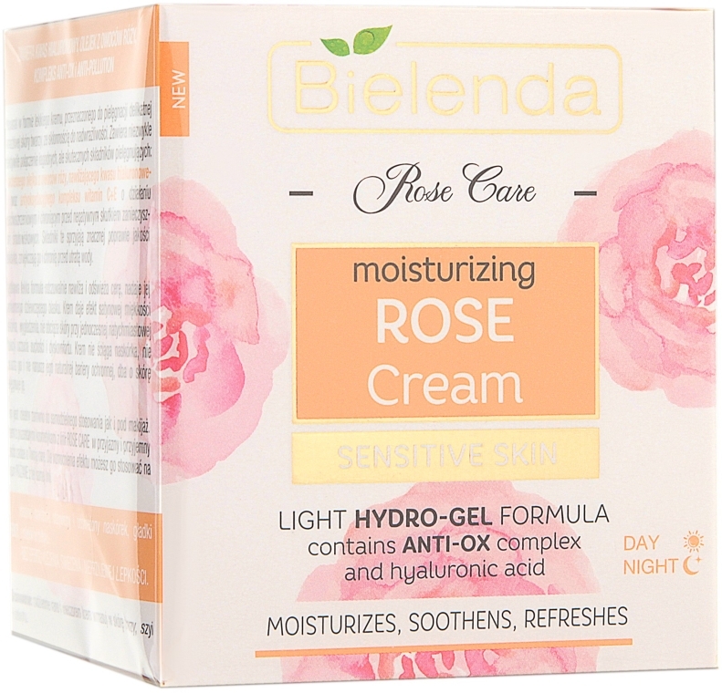 Увлажняющий розовый крем для лица - Bielenda Rose Care Moisturizing Rose Cream — фото N1