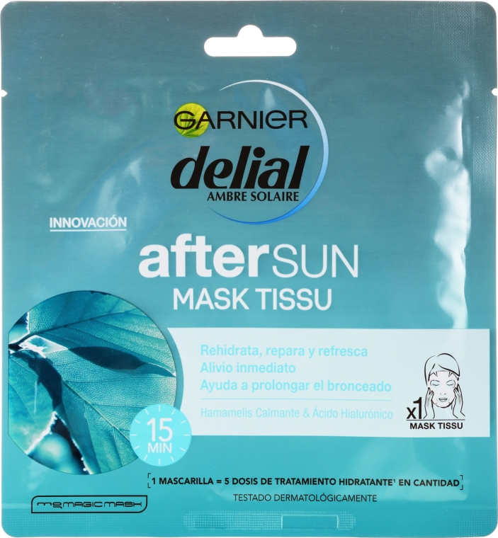 Тканевая маска для лица после загара - Garnier Ambre Solaire AfterSun Mask Tissu — фото N1