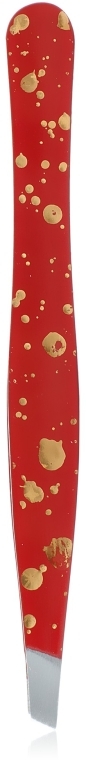 Пинцет для бровей, CTW-124, красный - Christian — фото N1
