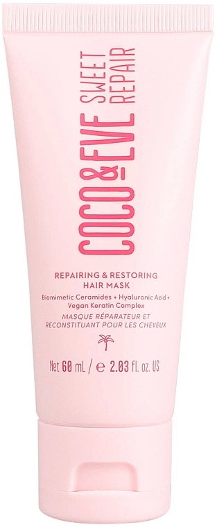 Восстанавливающая маска для волос - Coco & Eve Sweet Repair Repairing And Restoring Hair Mask (travel size) — фото N1
