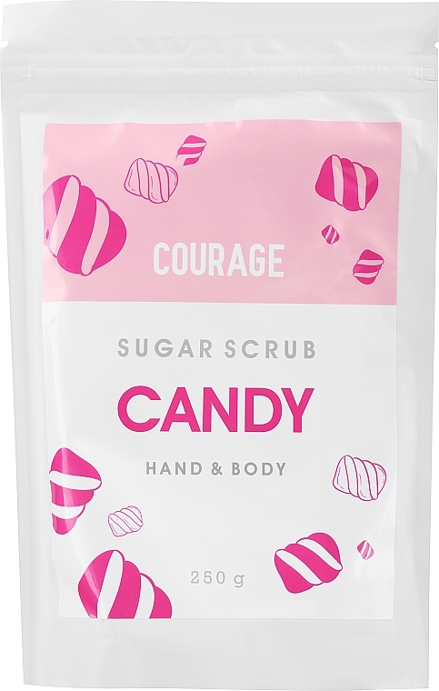 Сахарный скраб для рук и тела «Конфета» - Courage Candy Hands & Body Sugar Scrub (дой-пак) — фото N3