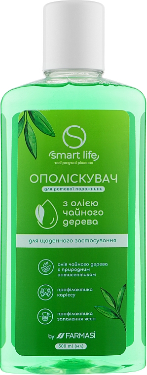 Ополіскувач для порожнини рота з олією чайного дерева - Farmasi Smart Life — фото N1