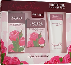 Набір - BioFresh Regina Roses With Rose Oil Of Bulgaria (sh/gel/75ml + cr/30ml + soap/50g) — фото N1