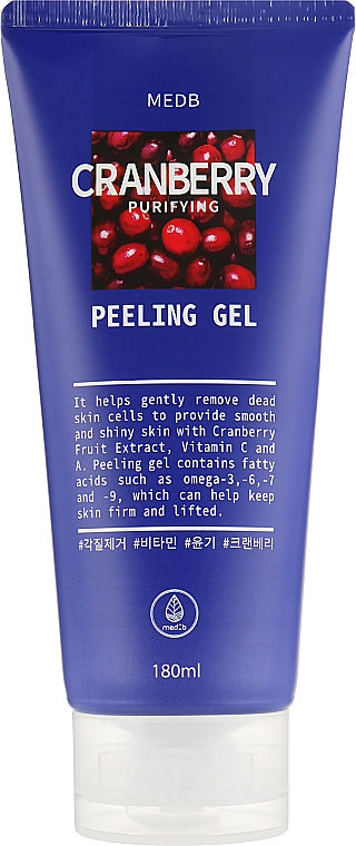 Гель-пілінг для обличчя, з екстрактом журавлини - Med B Cranberry Purifying Gel — фото N1