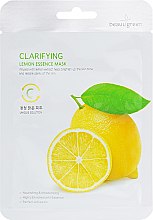 Очищувальна тканинна маска для обличчя з екстрактом лимона - BeauuGreen Lemon Essence Mask — фото N1