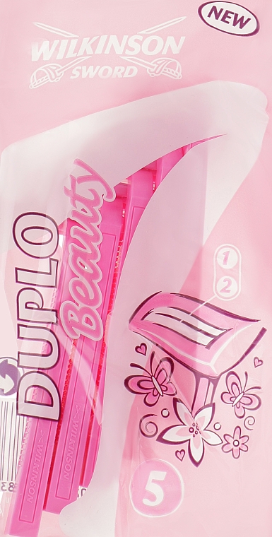 Одноразовые станки с 2 лезвиями, 5шт - Wilkinson Sword Duplo Beauty