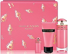 Духи, Парфюмерия, косметика Prada Candy Gloss - Набор (edt/80ml + b/lot/75ml + edt/7ml)