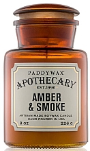 Духи, Парфюмерия, косметика Paddywax Apothecary Amber & Smoke - Ароматическая свеча