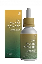 Конопляна олія повного спектра - 3H CBG 5% + CBD 2,5% Full Spectrum — фото N1