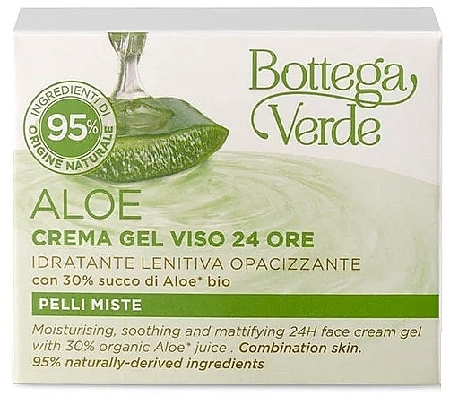 Крем-гель для лица - Bottega Verde Aloe 24H Face Cream Gel — фото N3