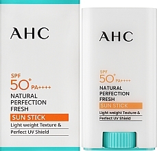 Сонцезахисний водостійкий стік - AHC Natural Perfection Fresh Sun Stick SPF50+ PA++++ — фото N2