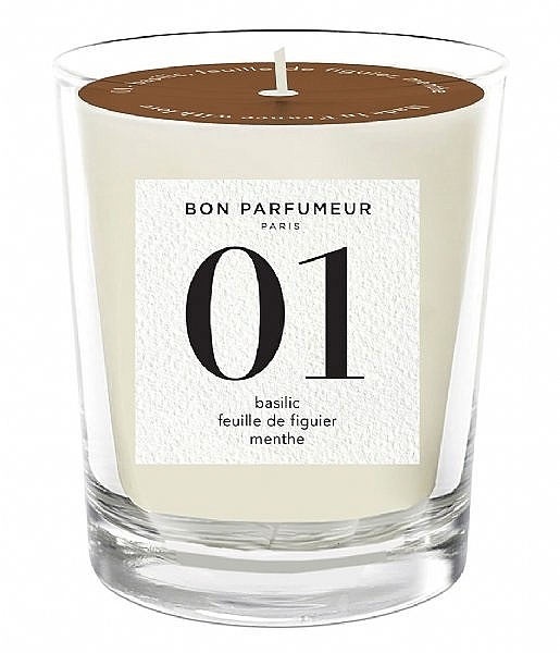 Ароматическая свеча - Bon Parfumeur 01 Basil Fig Leaf Mint Candle — фото N1