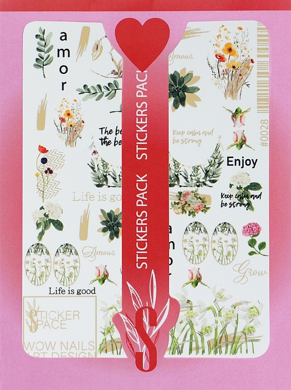 Дизайнерські наклейки для нігтів "Color 0028" - StickersSpace  — фото N1