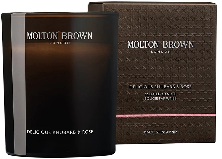 Molton Brown Delicious Rhubarb & Rose Scented Candle - Ароматична свічка — фото N1