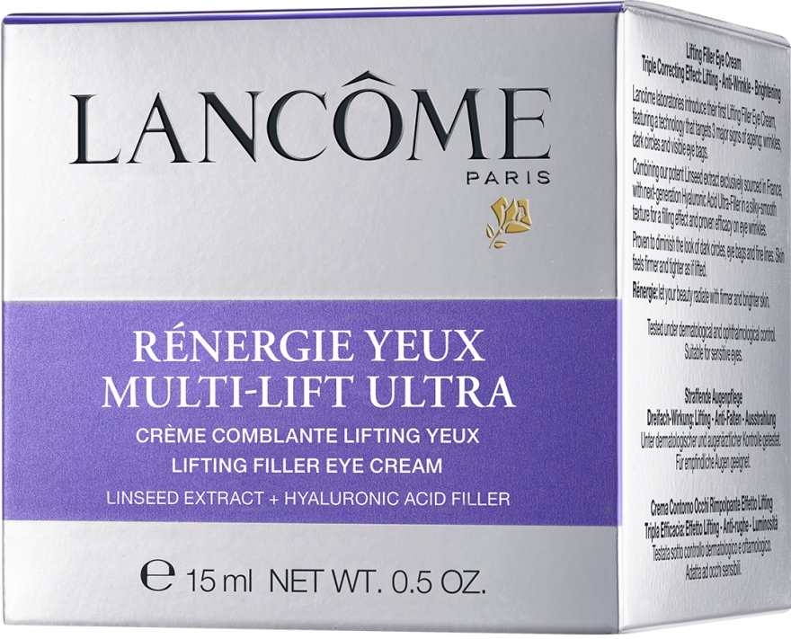 Антивозрастной крем-филлер для кожи вокруг глаз с эффектом лифтинга - Lancome Renergie Multi-Lift Ultra Lifting Filler Eye Cream  — фото N3