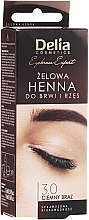 Гель-краска для бровей, темно-коричневая - Delia Eyebrow Tint Gel ProColor 3.0 Dark Brown — фото N7