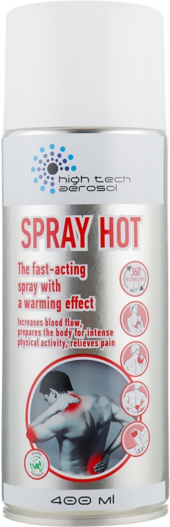 Розігрівальний спрей для тіла - High Tech Aerosol Spray Hot — фото N3