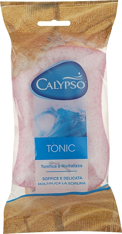 Мочалка для тела, массажная "Тоник", светло-розовая - Calypso Tonic  — фото N1