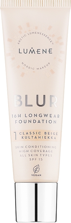 Стійка тональна основа - Lumene Blur 16H Longwear Foundation SPF15 2 Soft Honey