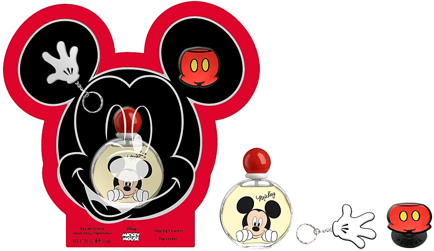 Air-Val International Disney Mickey Mouse - Набор (edt/50ml +brelock/1pcs + keyring/1pcs) — фото N2