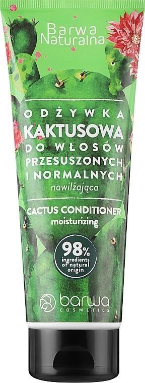 Зволожувальний кондиціонер для волосся з кактусом - Barwa Natural Cactus Conditioner Moisturizing 98 % Natural Origin Ingredients — фото N1