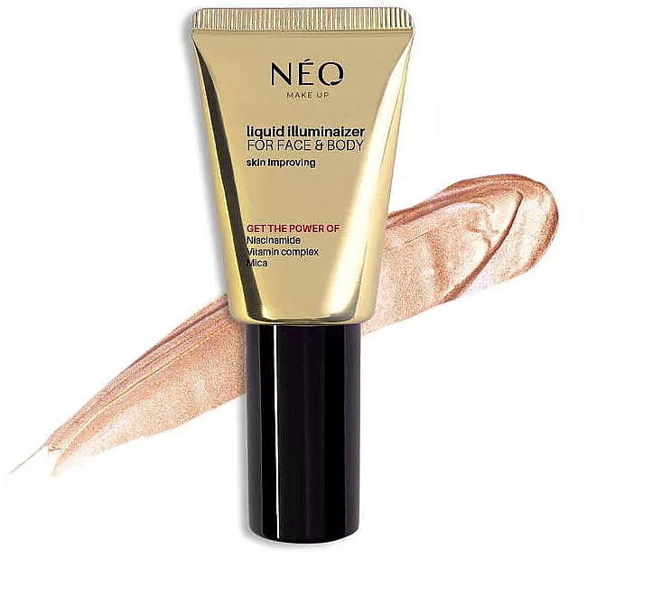Рідкий хайлайтер для обличчя та тіла - NEO Make up Liquid Illuminaizer for Face & Body — фото N2