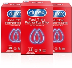 Презервативи, 3*18 шт. - Durex Feel Thin Extra Lubricated — фото N1