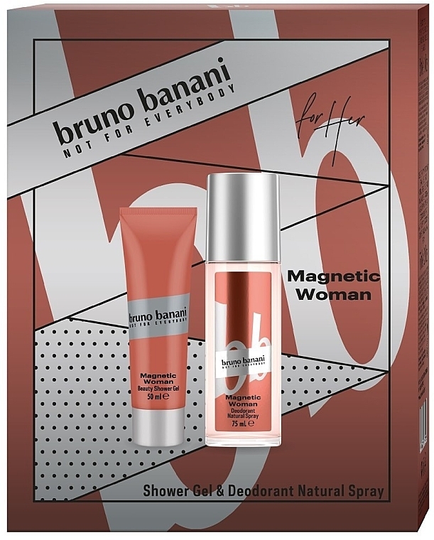 Bruno Banani Magnetic Woman - Набор (sh/gel/50 ml + deo/75 ml) — фото N1