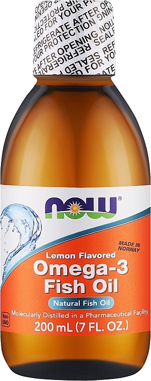 Омега-3 рыбий жир, с запахом лимона - Now Foods Omega-3 Fish Oil Lemon Flavored — фото N1