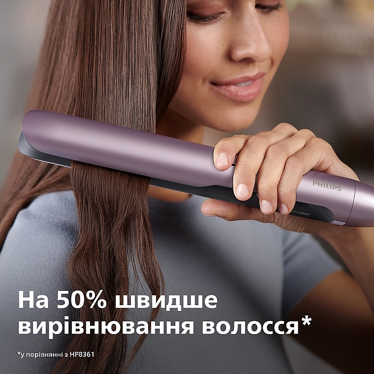 Стайлер для волос, светло-розовый металлик - Philips Straightener Series 5000 BHS530/00 — фото N4