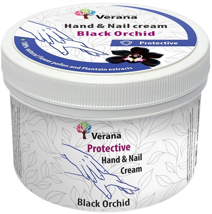 Захисний крем для рук і нігтів "Чорна орхідея" - Verana Protective Hand & Nail Cream Black Orchid — фото N1