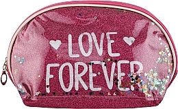 Парфумерія, косметика Косметичка CS1136P, малинова - Cosmo Shop Love Forever