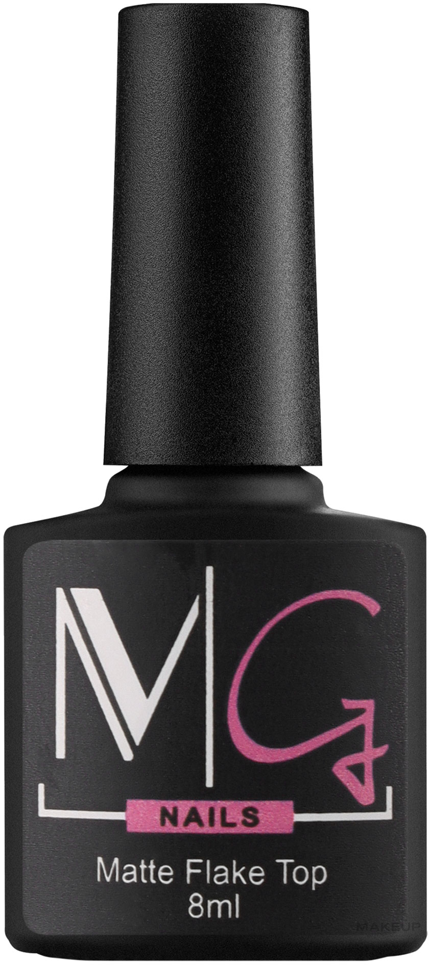 Матове фінішне покриття з пластівцями без липкого шару - MG Nails Flakes Matte Top Coat — фото 8ml