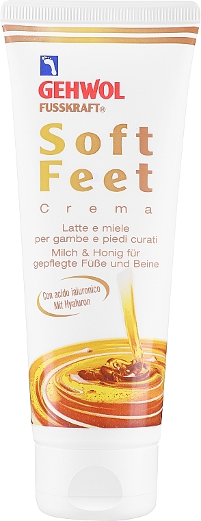 Шелковый крем "Молоко и мед" с гиалуроновой кислотой - Gehwol Fusskraft Soft-Feet Creme — фото N1