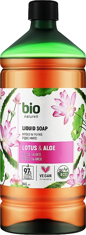 Жидкое мыло "Лотос и алоэ" - Bio Naturell Lotus & Aloe Liquid Soap  — фото N2